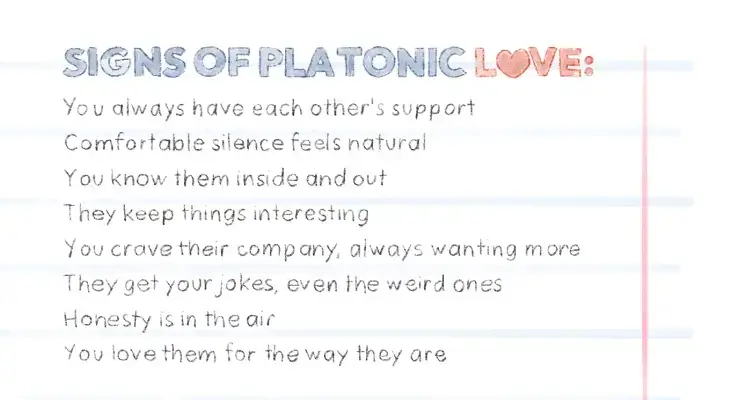 signs of platonic love