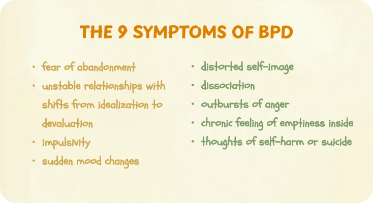 9 Common Symptoms of Borderline Personality Disorder