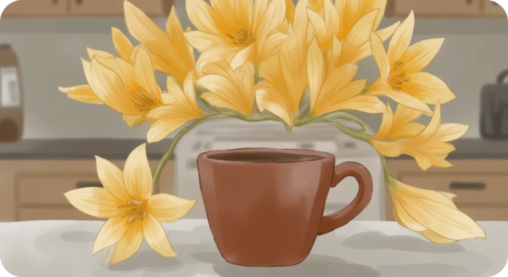 cup and flowers to learn how to love yourself