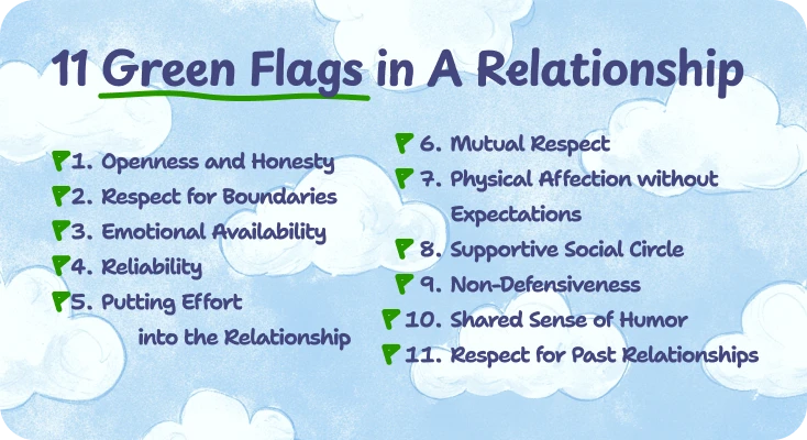 11 green flags in a relationship