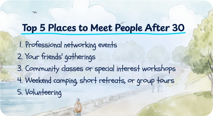 Top 5 places to meet people after 30