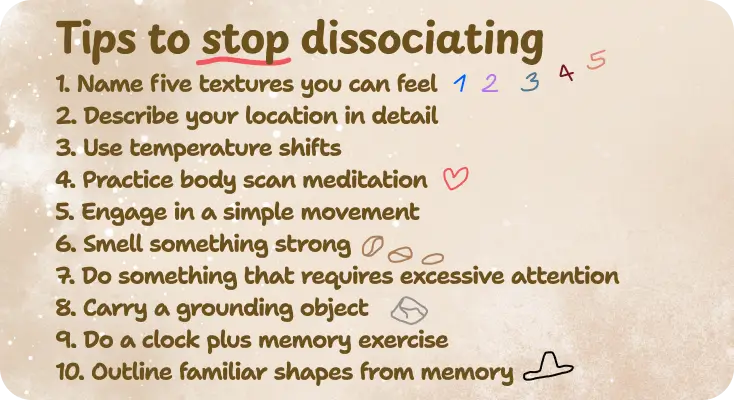 How to get out of dissociation
