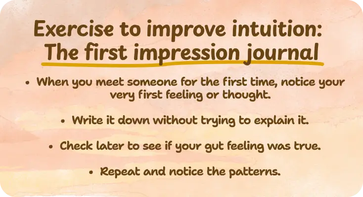 Ways to strengthen intuition