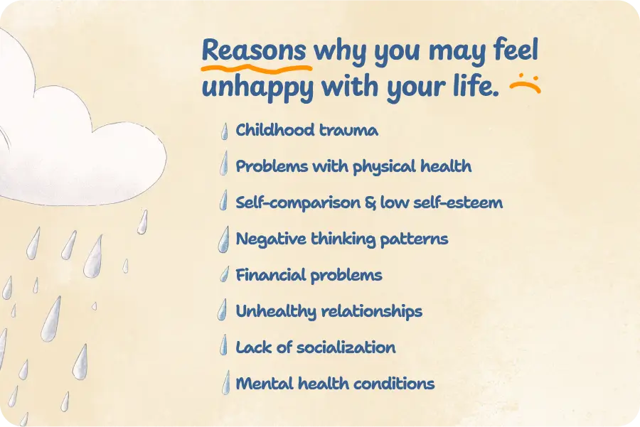 Things that can make you feel unhappy