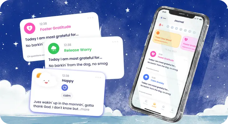 Gratitude journaling feature from Breeze