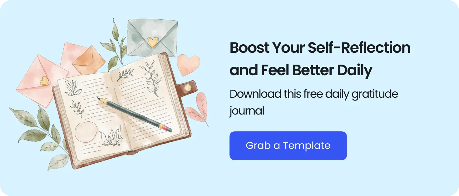 Gratitude journal template