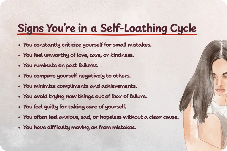 Signs you're in a self-loathing cycle