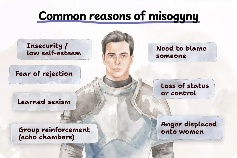 Common reasons for misogyny