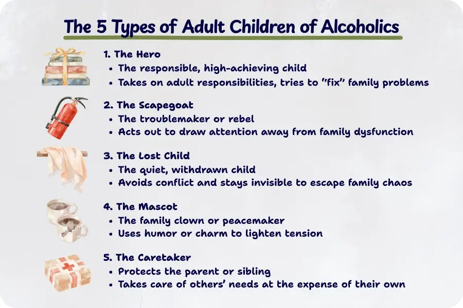The 5 Types of Adult Children of Alcoholics