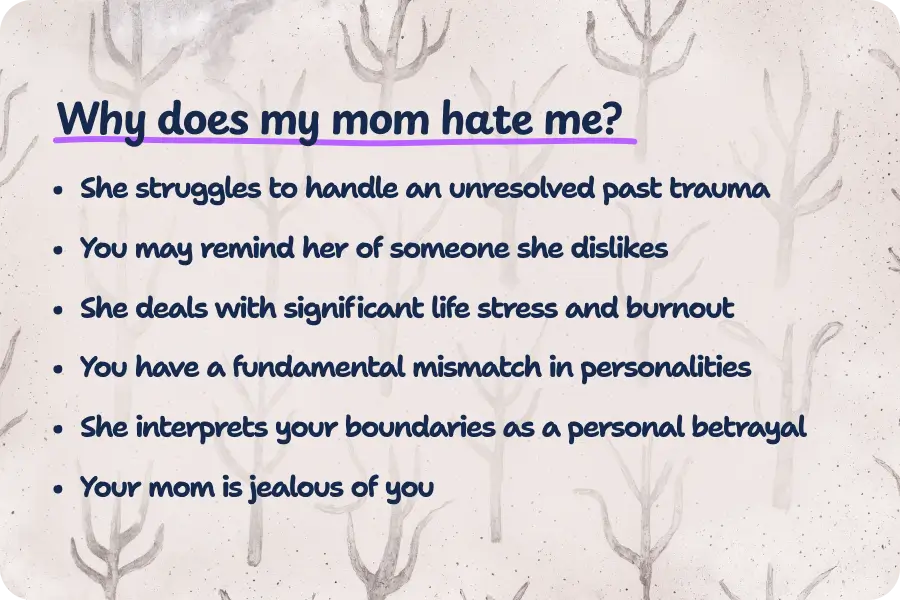 Why is my mom always mad at me?