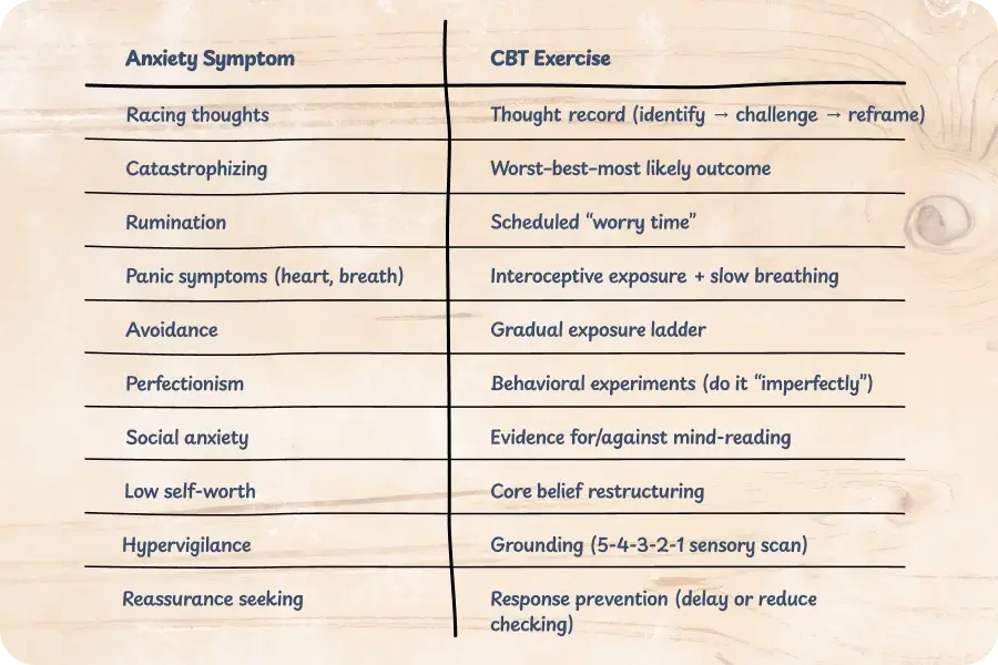 CBT Exercises for Anxiety