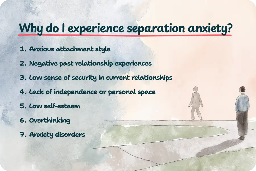 Causes of separation anxiety from boyfriend