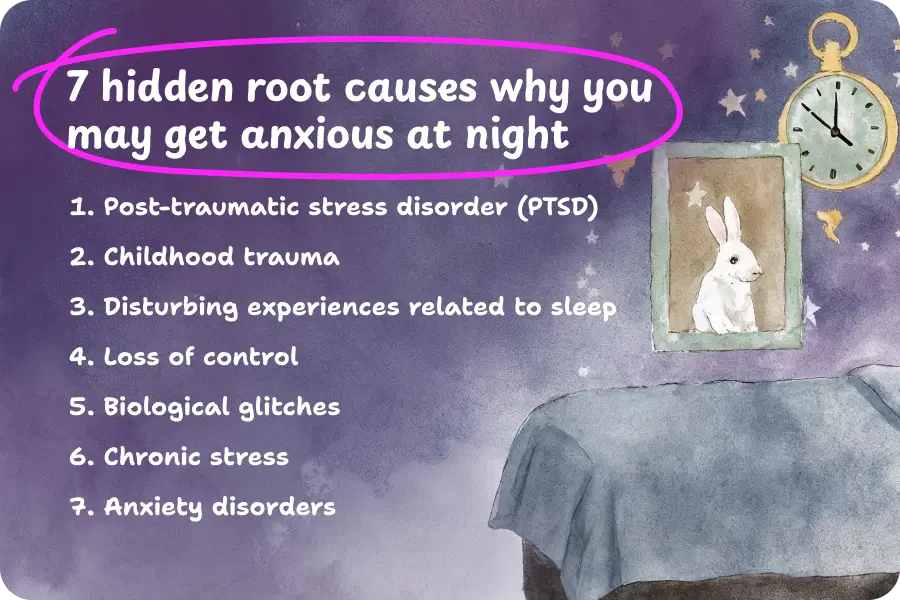 Causes of anxiety at night