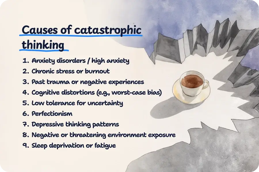 Causes of catastrophic thinking