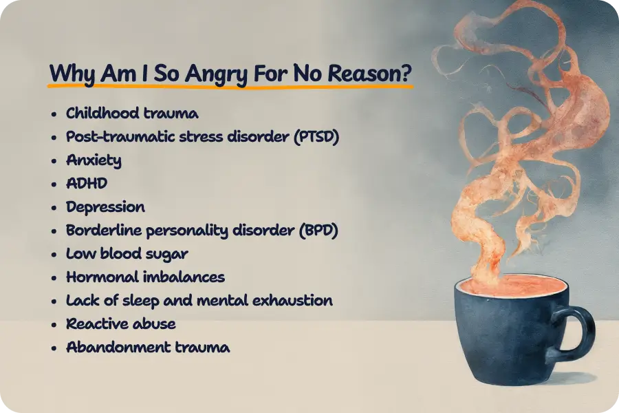 Why am I always angry and irritated for no reason? Causes