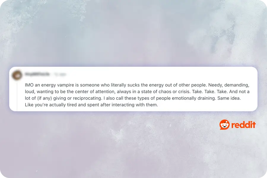 Energy vampire personality traits