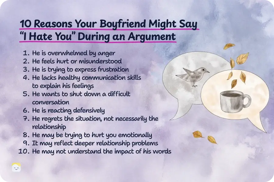Reasons Your Boyfriend Might Say “I Hate You” During an Argument