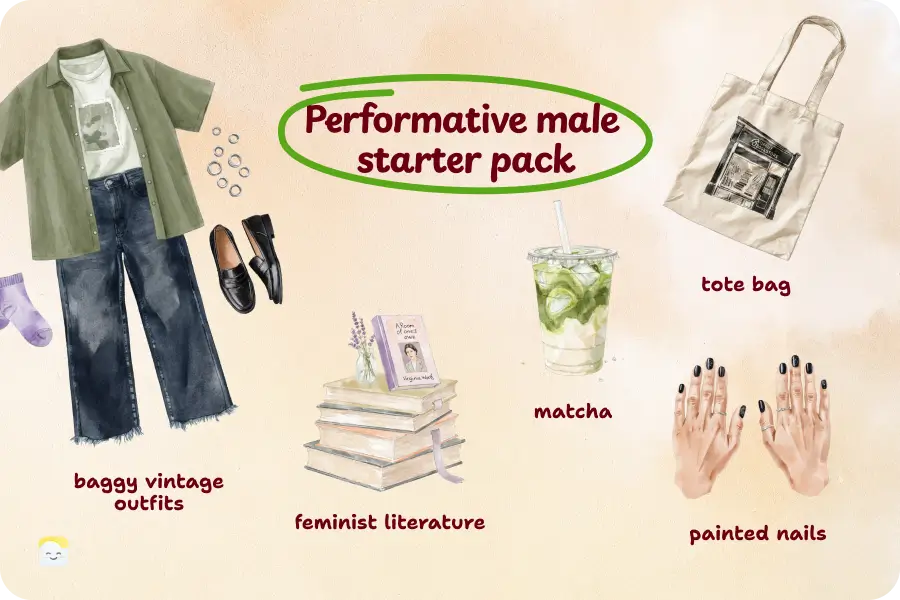 performative male starter pack