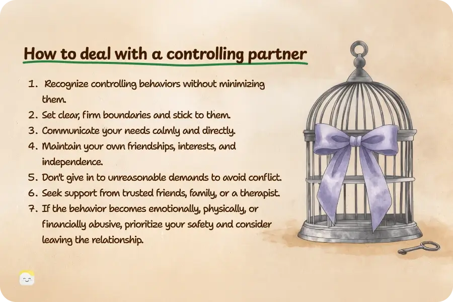 How to deal with a controlling partner?