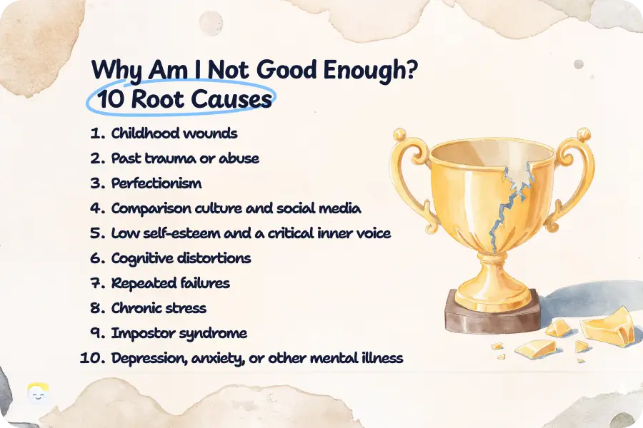 Why am I never good enough? Possible causes of the feeling