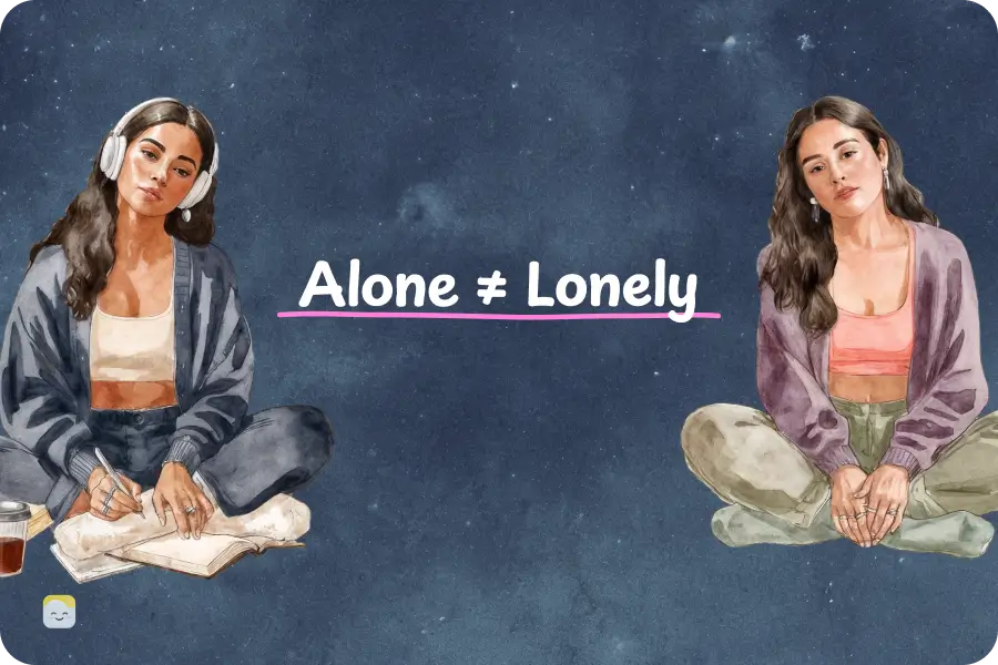 A woman feeling alone