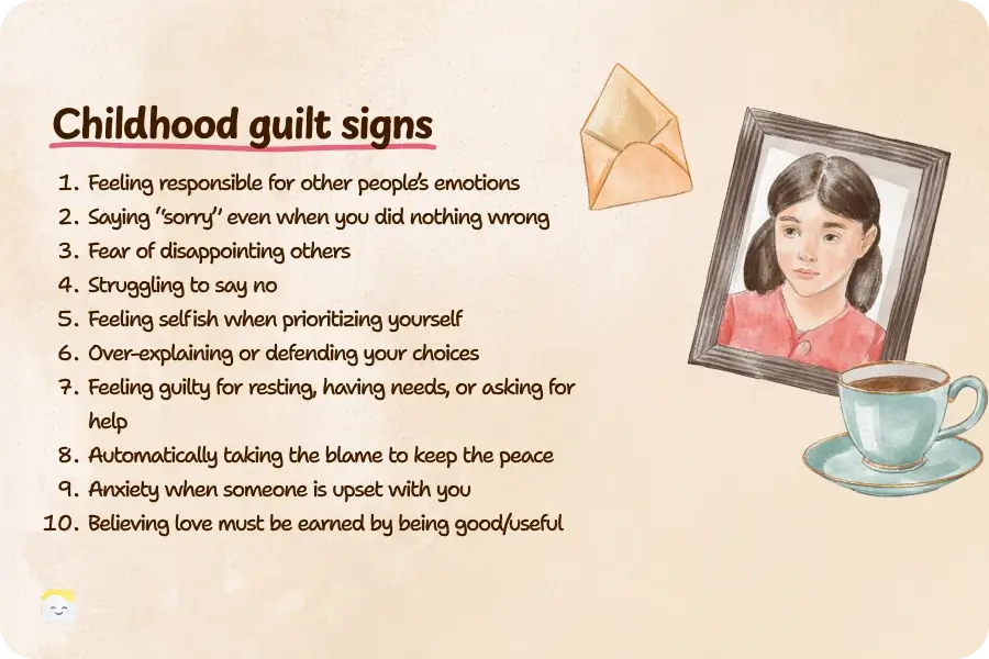 Childhood guilt signs picture