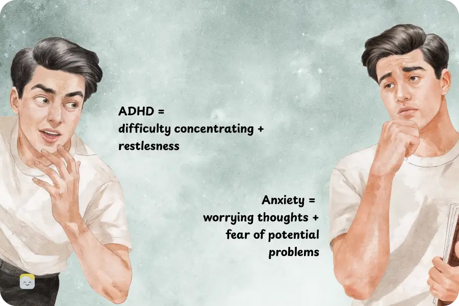 Difference between ADHD and anxiety