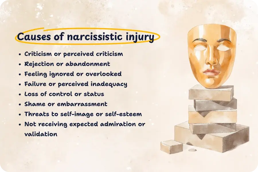 causes of narcissistic injury